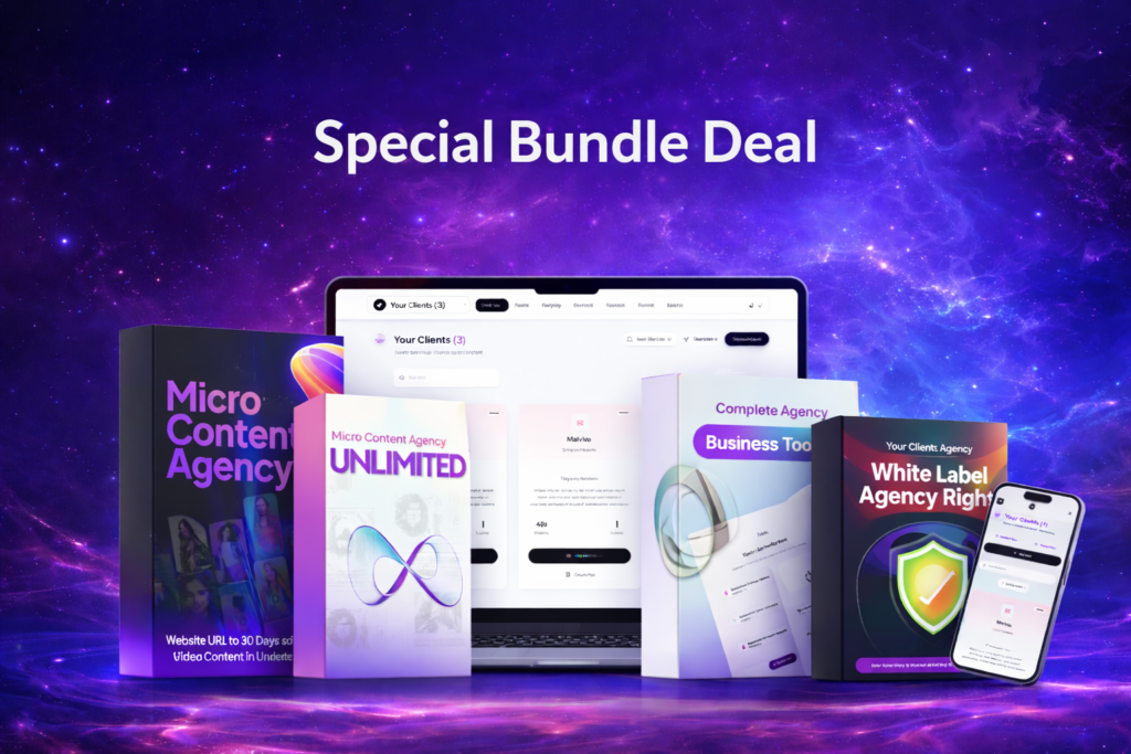 Micro Content Agency Special Bundle Deal including Unlimited, White Label rights and Agency Toolkit